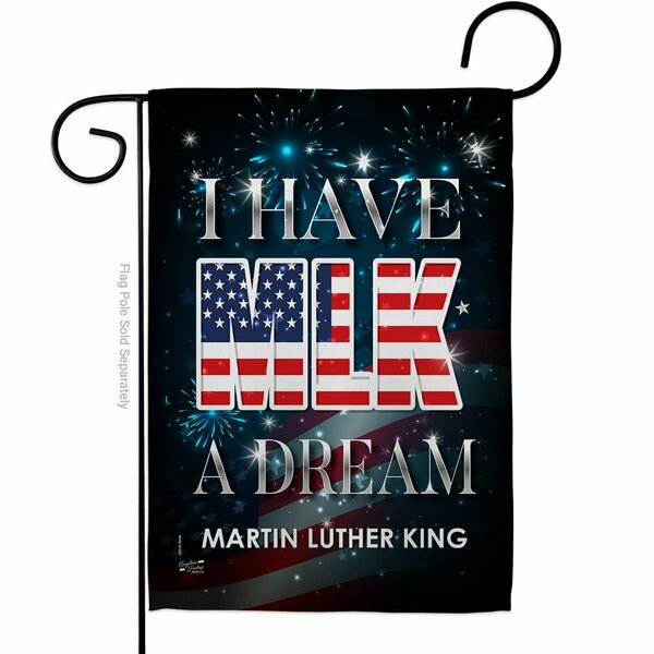 Patio Trasero 13 x 18.5 in. I Have A Dream MLK Black History Martin Luther King Dbl-Sided Vertical Garden Flags - PA3907250